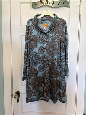 Ruby Rd. Soft Cowl Neck Long Sleeve Knit Dress Size S
